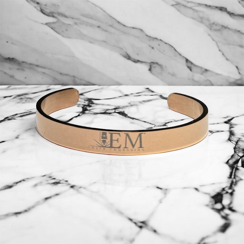 Brazalete de acero inoxidable (Oro Rosa)