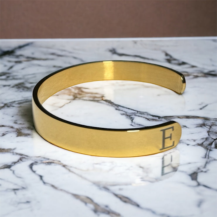 Brazalete de acero inoxidable (Oro)