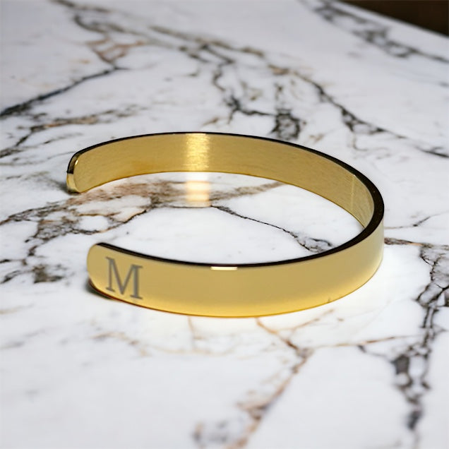 Brazalete de acero inoxidable (Oro)