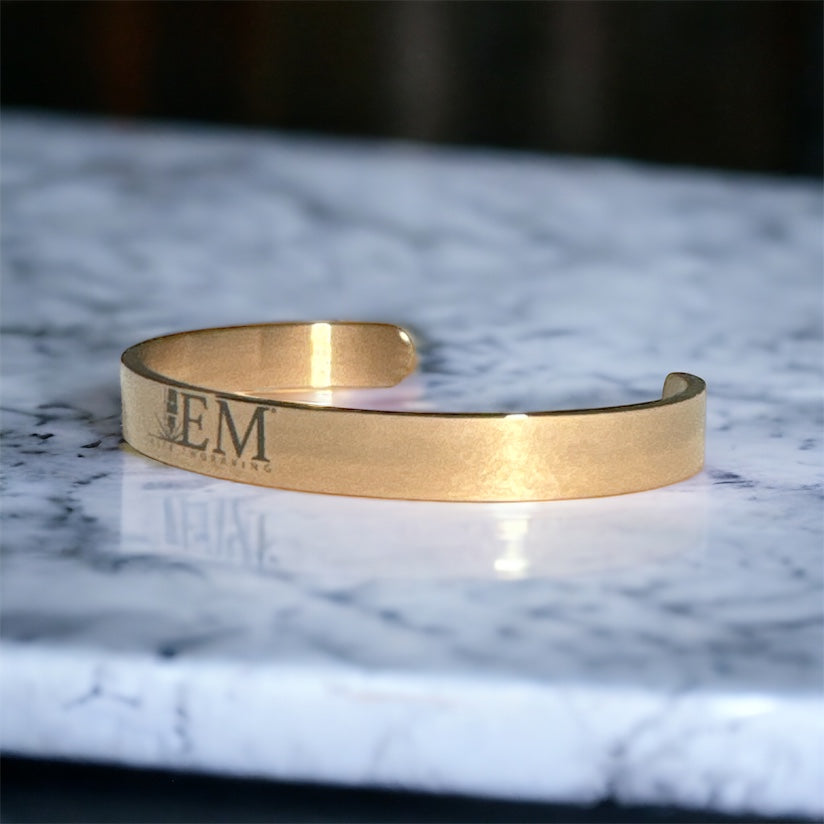 Brazalete de acero inoxidable (Oro Rosa)